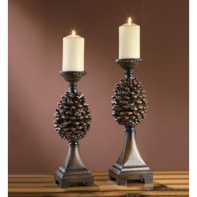 Pine Cone Candleholders