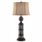 Pine Cone Tower Table Lamp