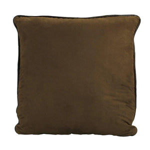 Brown Faux Leather Pillow
