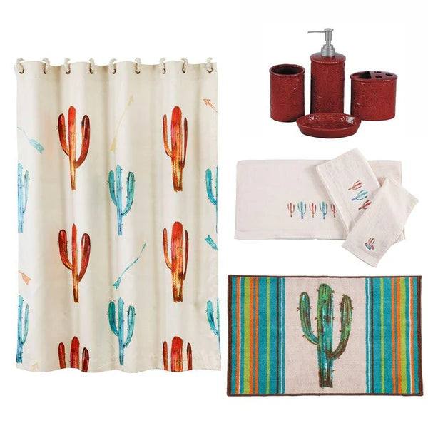 Cactus 9 PC Bathroom Decor Set