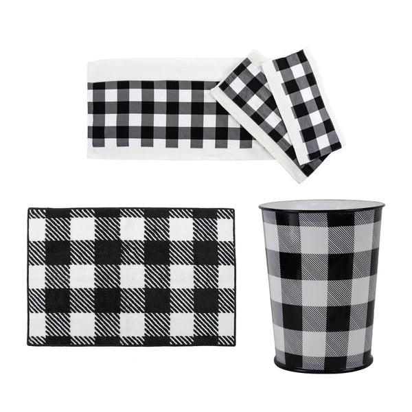 Camille Buffalo Check 5 PC Bath Accessory and Towel Set