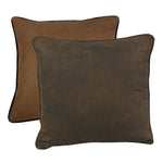 Brown Faux Leather Pillow Sham