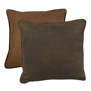 Brown Faux Leather Pillow Sham