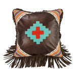 Serape Faux Leather Pillow