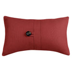 Red Linen Accent Pillow