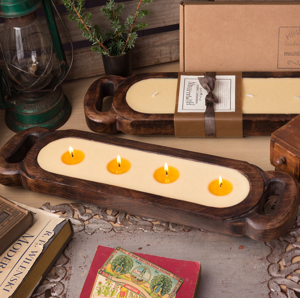 Wooden Candle Tray 23"