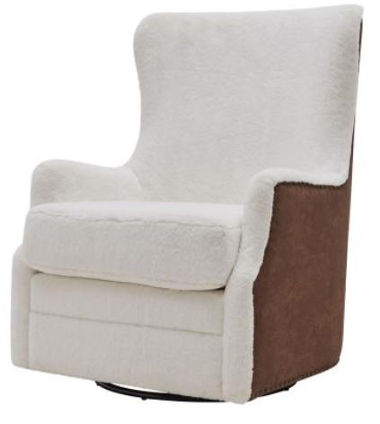 Fauz Fur Swivel Rocker Tufted Chair