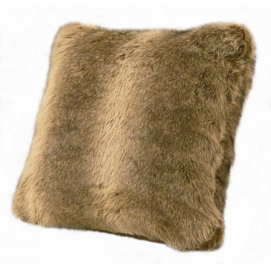Faux Fur Wolf Pillow