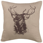Elk Faux Linen Pillow