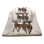 Wild Horses Embroidered Towel Set